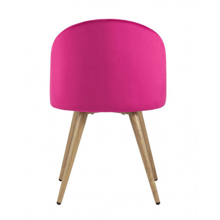 Лион обеденный обивка велюр цвет розовый, ножки покрашены под дерево