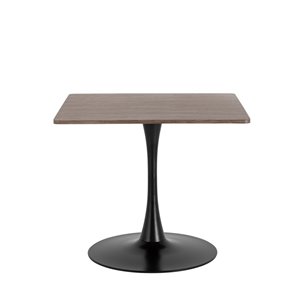 пластиковый Морган черный, ножки металлические с принтом под дерево