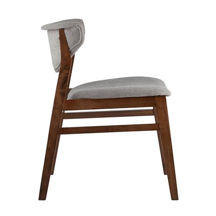 Ragnar мягкое тканевое серое сиденье деревянный каркас из массива гевеи