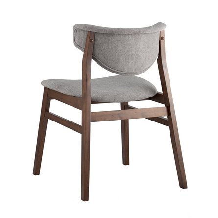 Ragnar мягкое тканевое серое сиденье деревянный каркас из массива гевеи