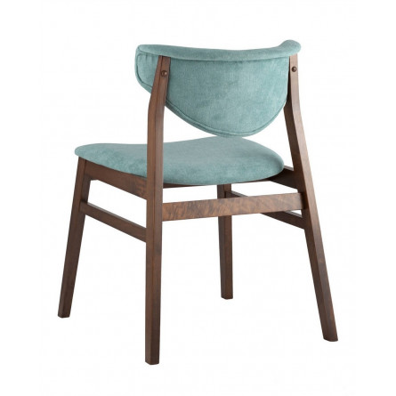 Ragnar мягкое тканевое синее сиденье деревянный каркас из массива гевеи