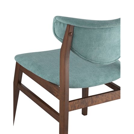 Ragnar мягкое тканевое синее сиденье деревянный каркас из массива гевеи