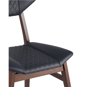 TOR синяя обивка из экокожи, деревянный каркас из массива гевеи