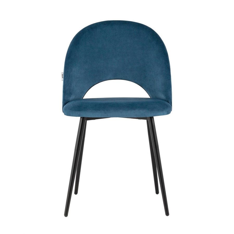 TOR синяя обивка из экокожи, деревянный каркас из массива гевеи