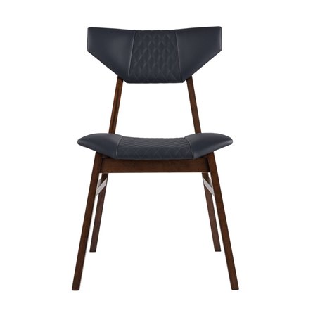 TOR синяя обивка из экокожи, деревянный каркас из массива гевеи