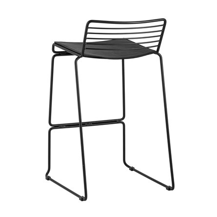 Danny черный металл с черной подушкой из экокожи