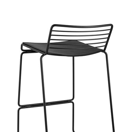 Danny черный металл с черной подушкой из экокожи