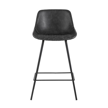 Texas мягкая обивка из экокожи, цвет серый, ножки черные металл