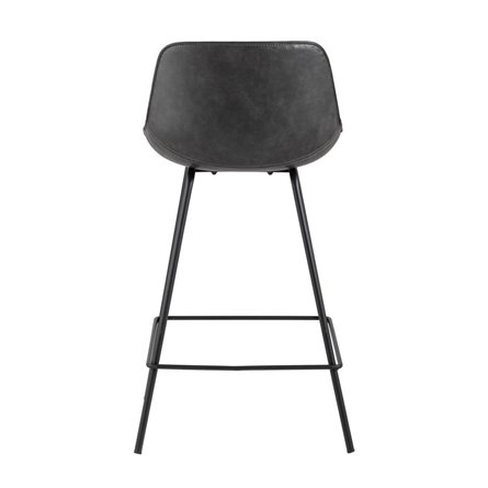 Texas мягкая обивка из экокожи, цвет серый, ножки черные металл