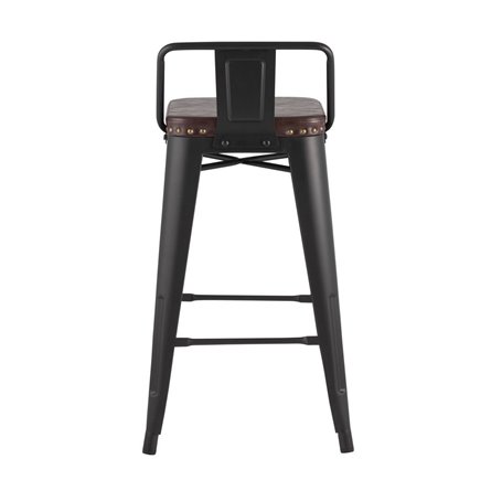 TOLIX SOFT черный экокожа в стиле Tolix ножки металл