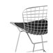 с низкой спинкой Bertoia хромированный металл с черной подушкой из экокожи с низкой спинкой Bertoia хромированный металл с черной подушкой из экокожи