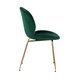 Beetle изумрудный, металлический каркас, велюровая обивка, золотые ножки