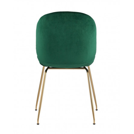 Beetle изумрудный, металлический каркас, велюровая обивка, золотые ножки