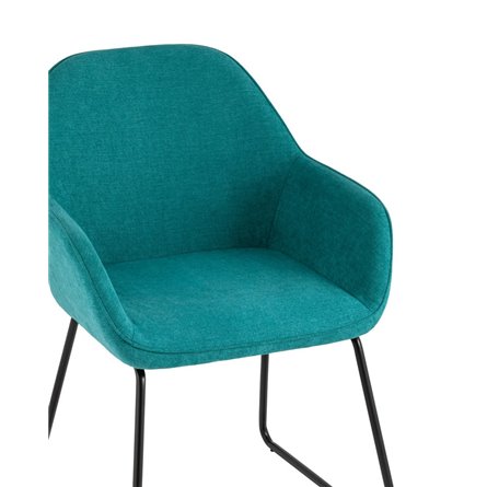 обеденный Чак мягкий обивка шенилл зеленый на полозьях