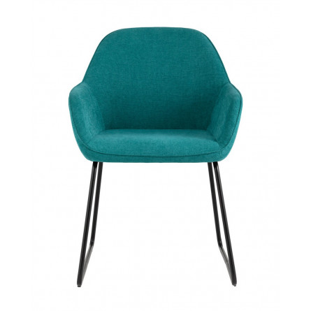 обеденный Чак мягкий обивка шенилл зеленый на полозьях