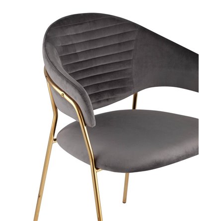 Эвита мягкий серый обивка вельвет