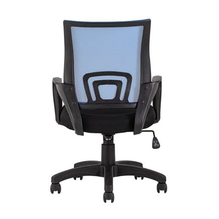 TopChairs Simple офисное синее в обивке из текстиля с сеткой, механизм качания Top Gun