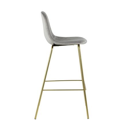 Валенсия мягкий серый, обивка велюр, ножки золотые