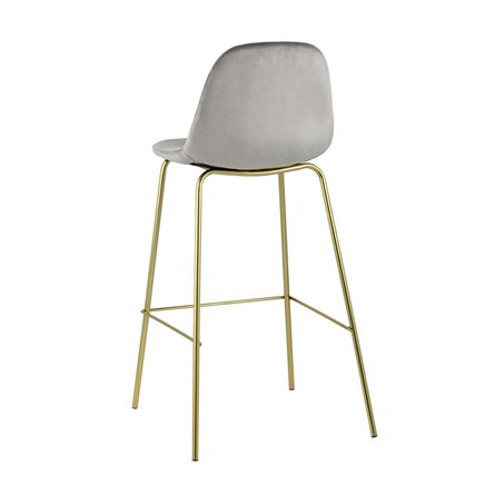 Валенсия мягкий серый, обивка велюр, ножки золотые