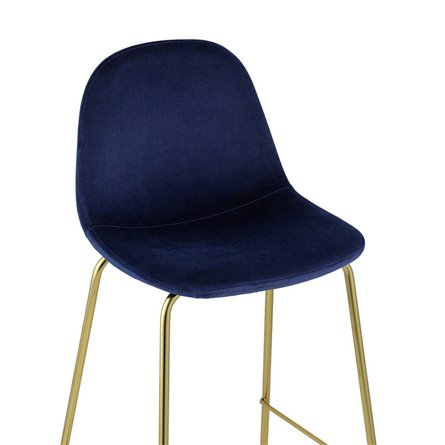 Валенсия мягкий синий, обивка велюр, ножки золотые