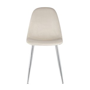 Валенсия велюр кремовый хромированные ножки