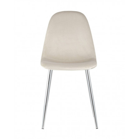 Валенсия велюр кремовый хромированные ножки