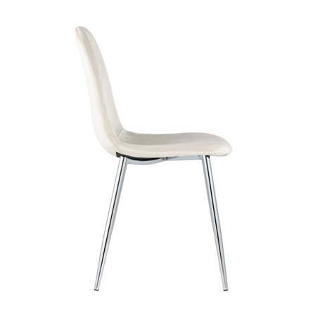 Валенсия велюр кремовый хромированные ножки