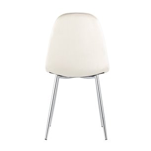 Валенсия велюр кремовый хромированные ножки