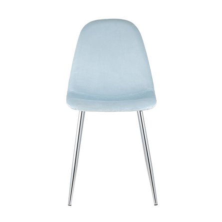Валенсия велюр пыльно-голубой хромированные ножки