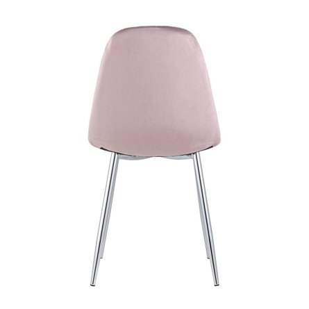 Валенсия велюр розовый хромированные ножки