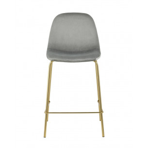 Валенсия велюр серый золотые ножки