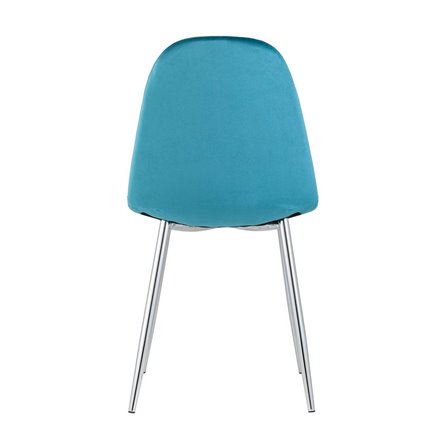 Валенсия велюр темно-бирюзовый хромированные ножки