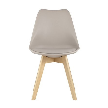 Frankfurt бежевый, сиденье из сочетания пластика и экокожи, ножки деревянные