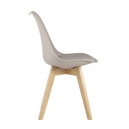 Frankfurt бежевый, сиденье из сочетания пластика и экокожи, ножки деревянные