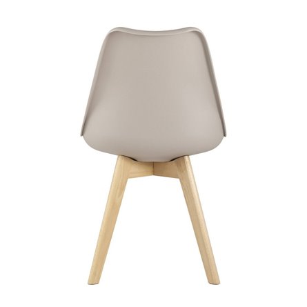 Frankfurt бежевый, сиденье из сочетания пластика и экокожи, ножки деревянные