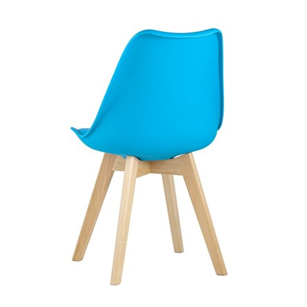 Frankfurt бирюзовый, сиденье из сочетания пластика и экокожи, ножки деревянные