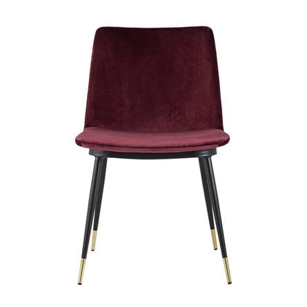 Мелисса велюр цвет бордовый ножки металл с золотым декором
