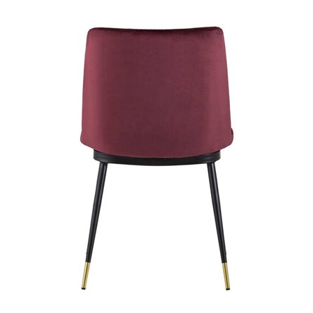 Мелисса велюр цвет бордовый ножки металл с золотым декором