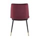 Мелисса велюр цвет бордовый ножки металл с золотым декором Мелисса велюр цвет бордовый ножки металл с золотым декором