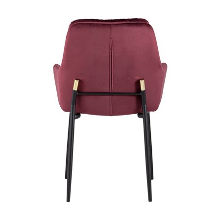 Саманта обивка велюр цвет бордовый ножки металл