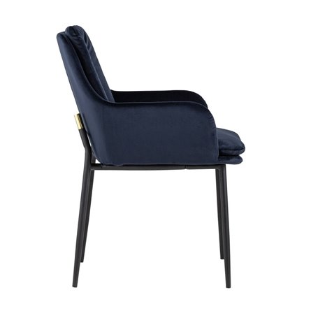 Саманта обивка велюр цвет синий ножки металл