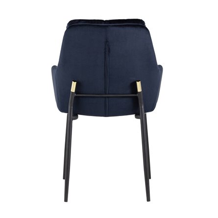 Саманта обивка велюр цвет синий ножки металл