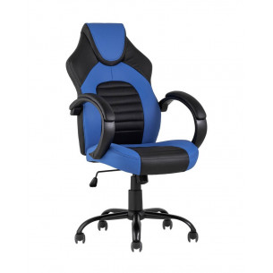 TopChairs Racer Midi черно-синее геймерское