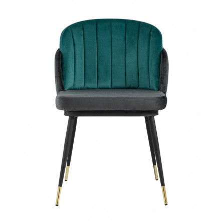 Пенелопа велюр бирюзовый серый ножки металл