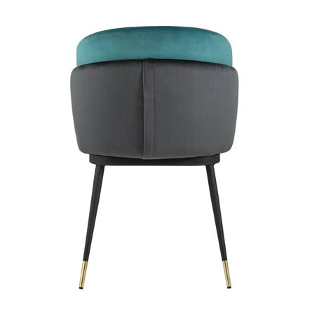 Пенелопа велюр бирюзовый серый ножки металл
