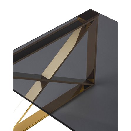 120*60 КРОСС золото стекло smoke закаленное каркас нержавеющая сталь