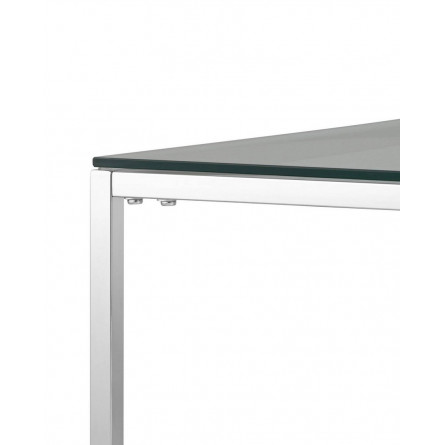 120*60 ТАУН серебро каркас нержавеющая сталь столешница закаленное стекло