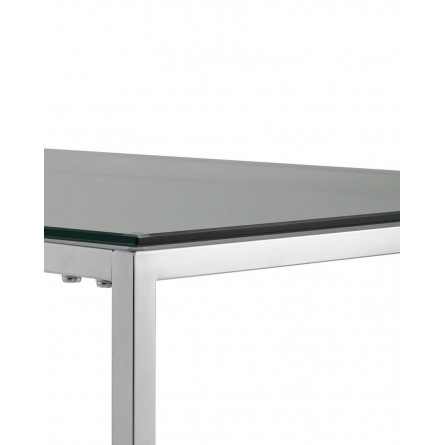 120*60 ТАУН серебро каркас нержавеющая сталь столешница закаленное стекло