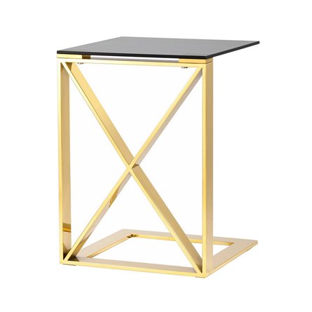 40*40 КРОСС золото стекло smoke закаленное каркас нержавеющая сталь