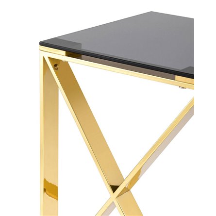 40*40 КРОСС золото стекло smoke закаленное каркас нержавеющая сталь